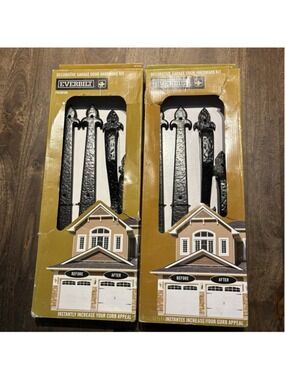 Everbilt Premium Decorative Garage Door Hardware Kit Steel Black 2 Sets